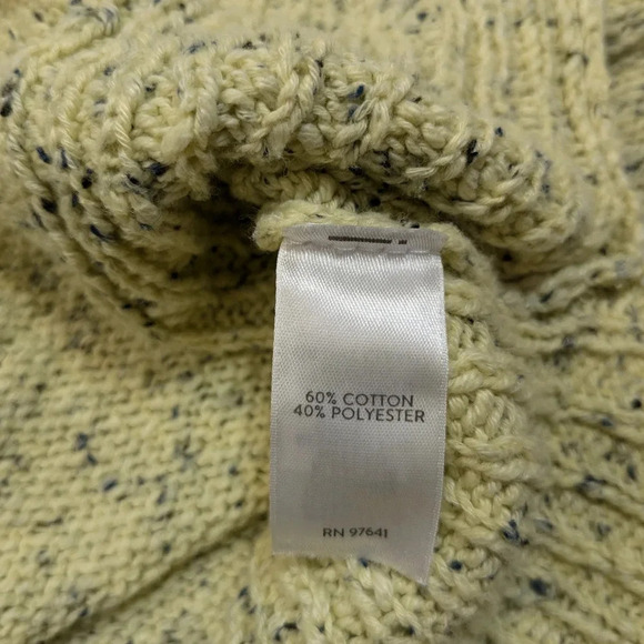 J.Jill women's yellow marbled sweater, 3/4 sleeve ribbed pullover, size S petite - Picture 5 of 7